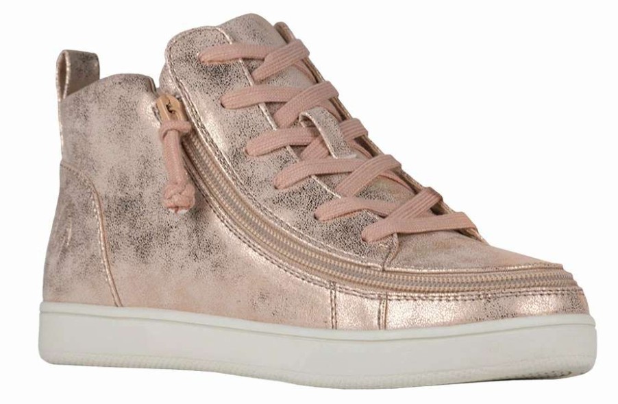 Styles For Women * | Billy Footwear Final Sale Women'S Rose Gold Billy Sneaker Lace Mid Tops