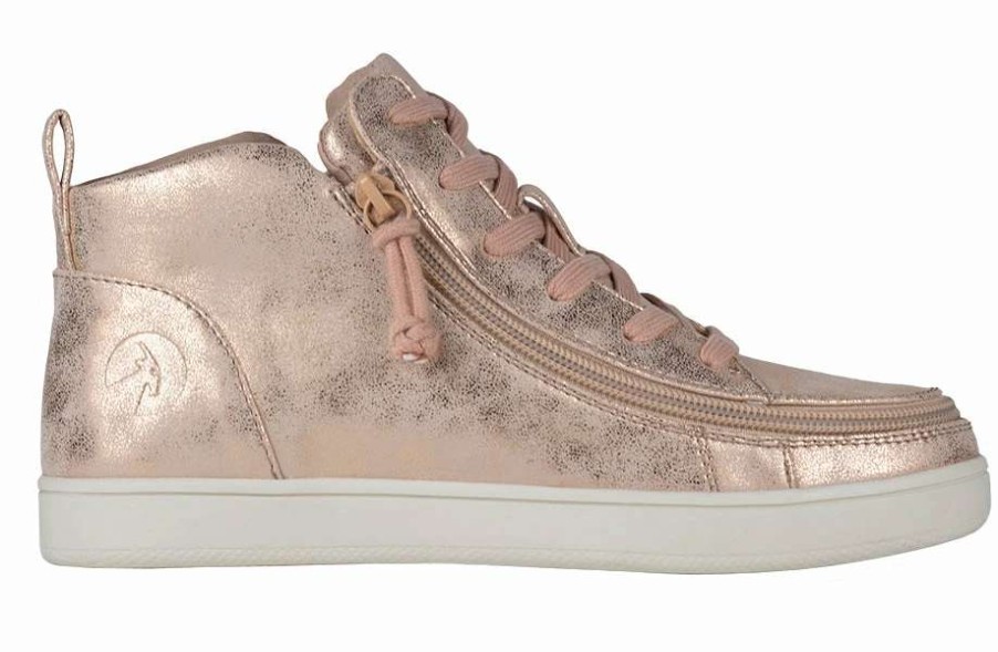 Styles For Women * | Billy Footwear Final Sale Women'S Rose Gold Billy Sneaker Lace Mid Tops