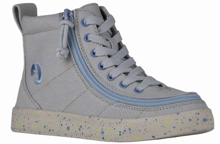 Styles For Kids * | Billy Footwear Final Sale Grey/Blue Speckle Billy Classic Lace High Tops