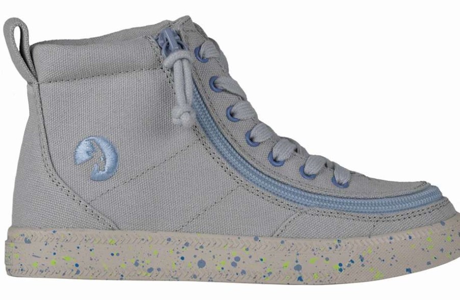 Styles For Kids * | Billy Footwear Final Sale Grey/Blue Speckle Billy Classic Lace High Tops