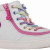 Styles For Kids * | Billy Footwear White Rainbow Billy Classic Lace Highs