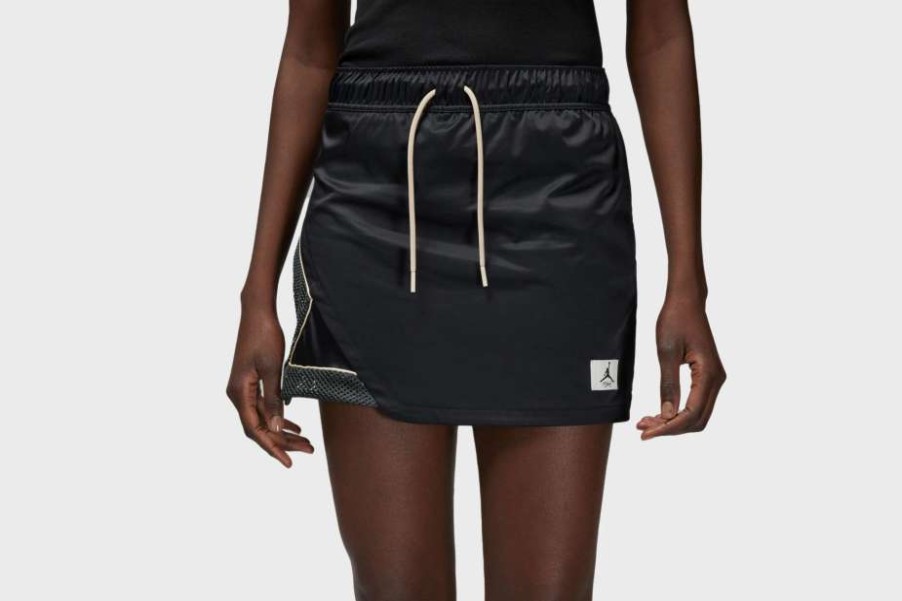 Wmns + Kids * | Wmns Jordan Essentials Skirt (Black/Dark Smoke Grey/Sanddrift)