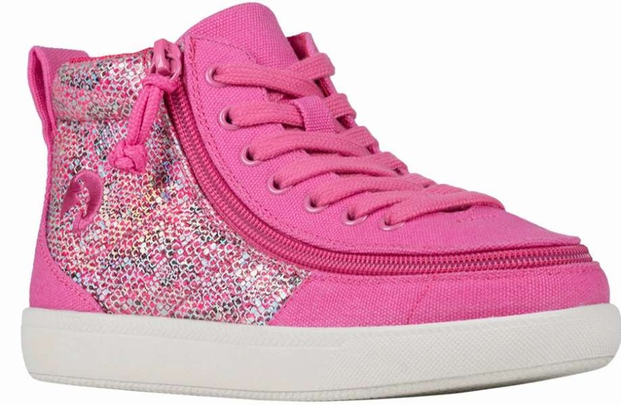 Styles For Kids * | Billy Footwear Fuchsia Snake Billy Classic D|R Ii High Tops