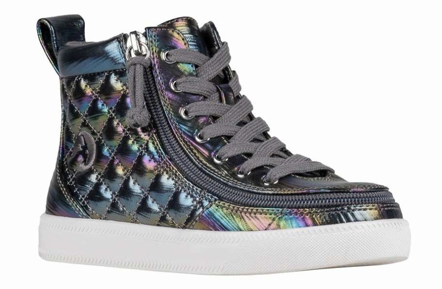 Styles For Kids * | Billy Footwear Graphite Rainbow Billy Classic Quilt High Tops