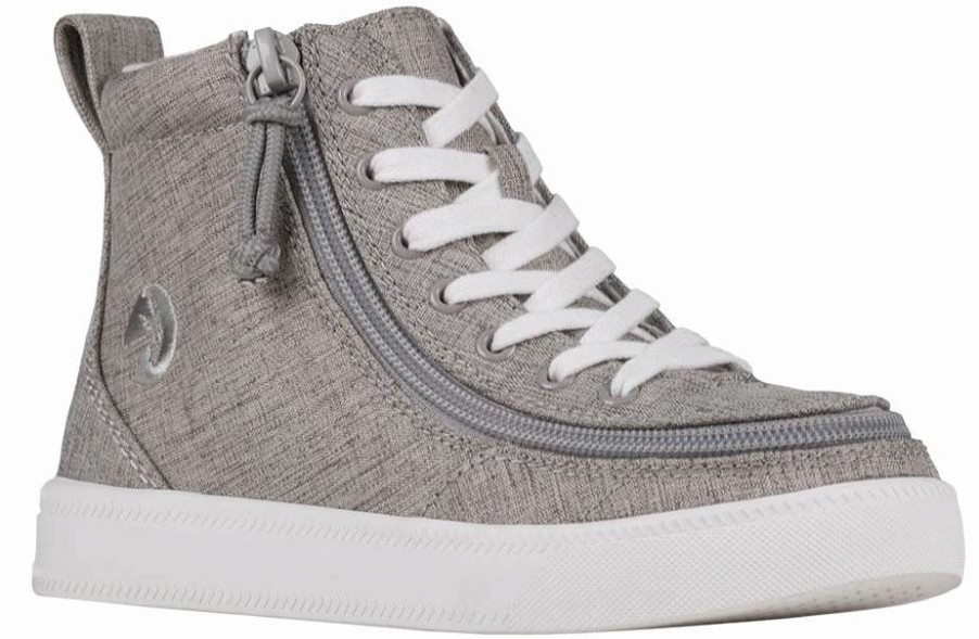 Styles For Kids * | Billy Footwear Grey Jersey Billy Classic Lace Highs