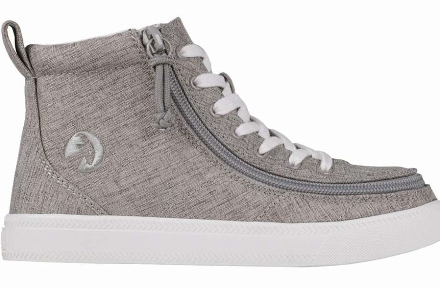 Styles For Kids * | Billy Footwear Grey Jersey Billy Classic Lace Highs