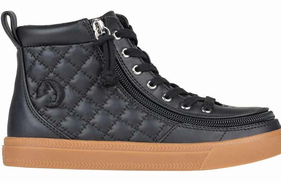 Styles For Kids * | Billy Footwear Black/Gum Billy Classic Quilt High Tops