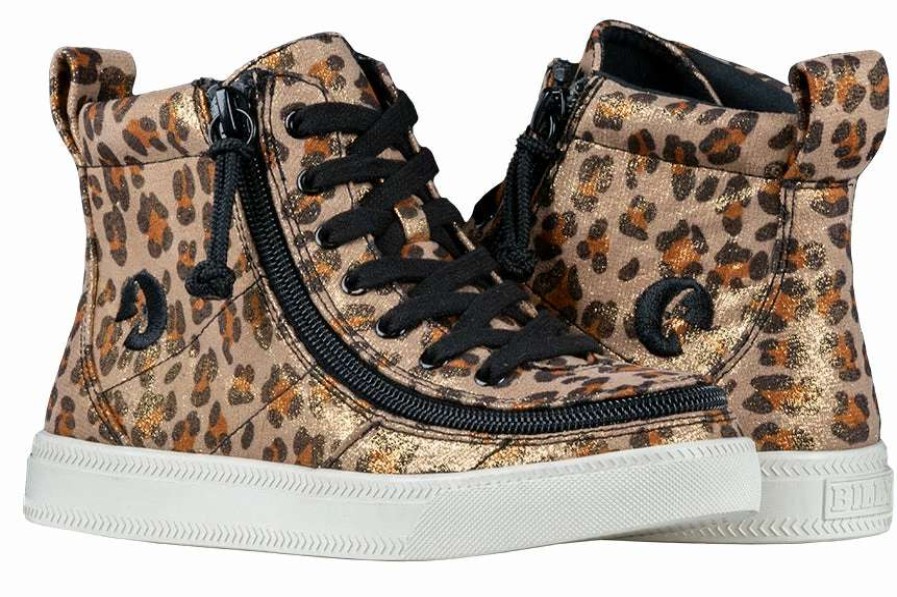 Styles For Kids * | Billy Footwear Final Sale Leopard Shimmer Billy Classic Lace Highs