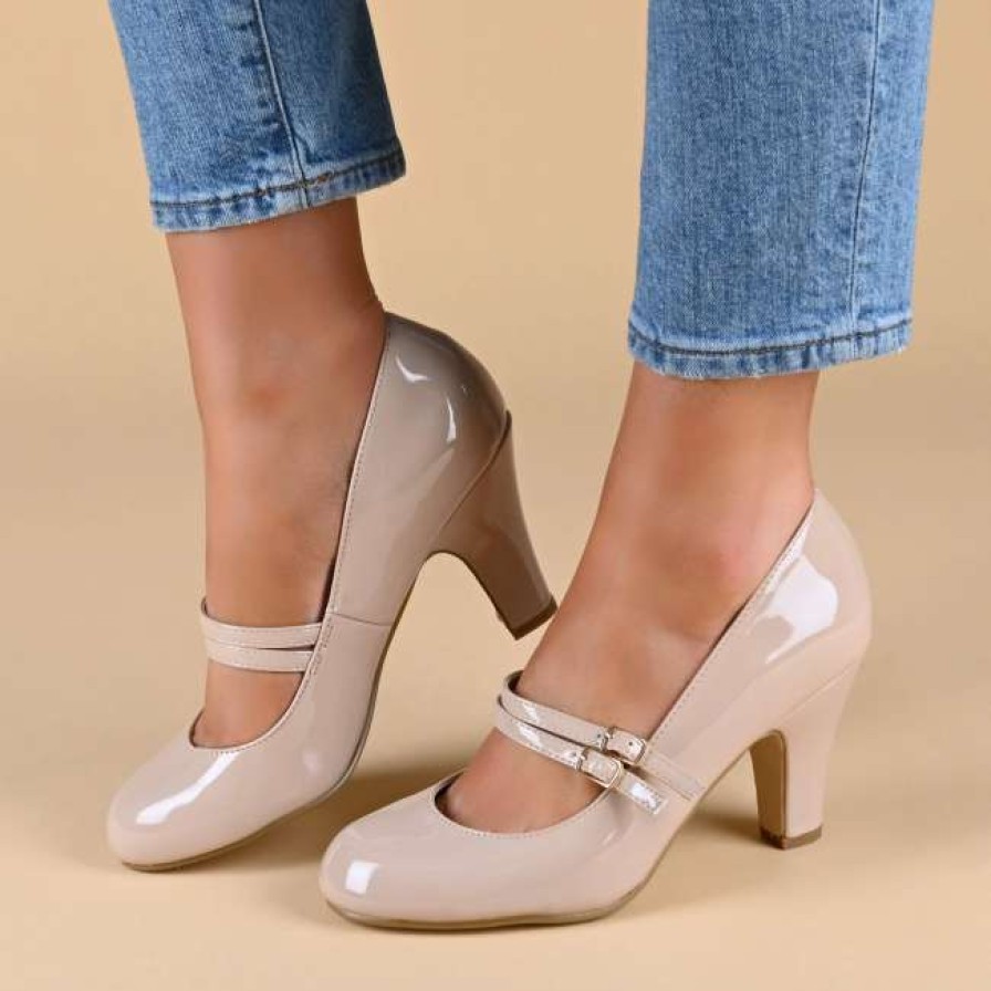 Heels * | Journee Collection Wendy Neutrals