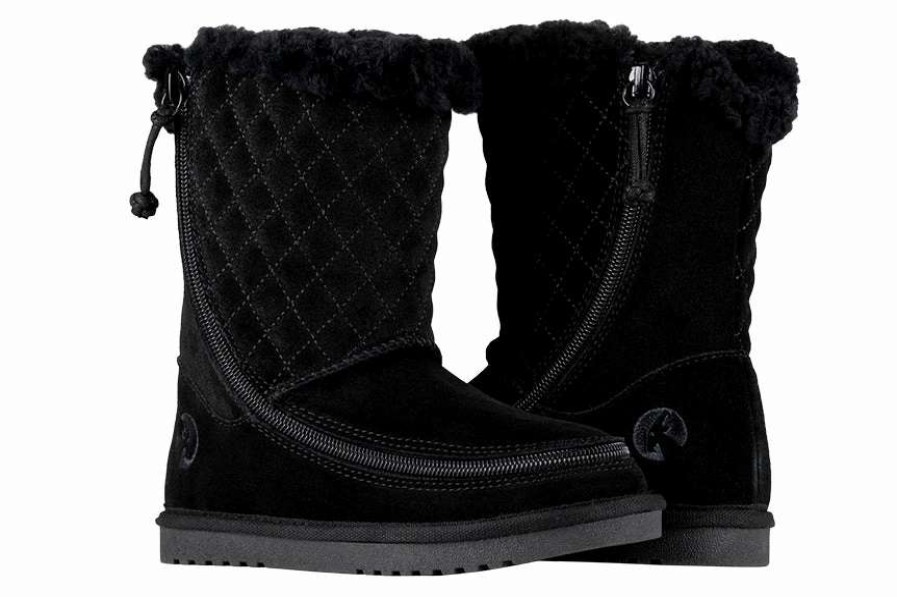 Styles For Kids * | Billy Footwear Final Sale Black Billy Cozy Quilt Lux Boots