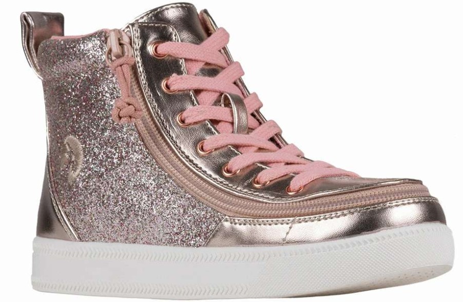 Styles For Kids * | Billy Footwear Rose Gold Unicorn Billy Classic Lace Highs