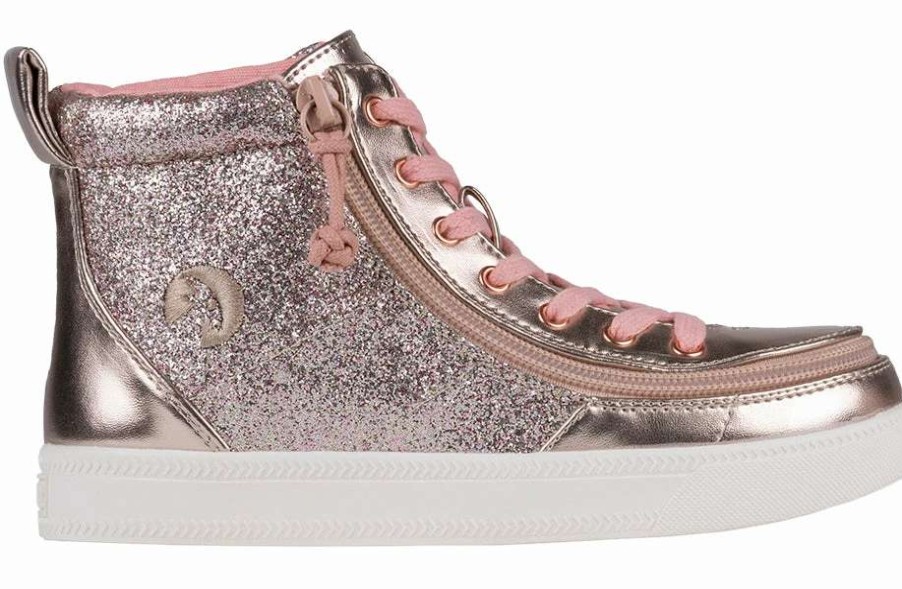 Styles For Kids * | Billy Footwear Rose Gold Unicorn Billy Classic Lace Highs