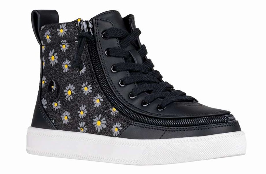 Styles For Kids * | Billy Footwear Black Daisy Billy Classic Lace High Tops