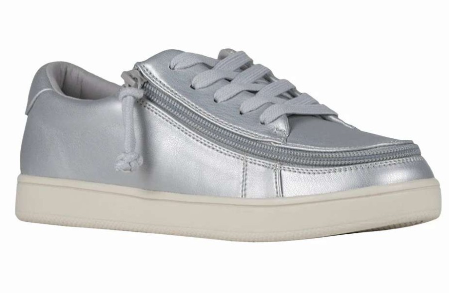 Styles For Women * | Billy Footwear Final Sale Women'S Silver Grey Metallic Billy Sneaker Low Tops