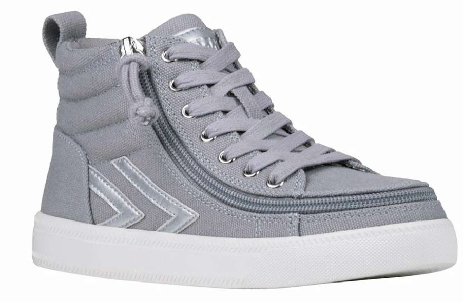 Styles For Kids * | Billy Footwear Grey/Silver Billy Cs Sneaker High Tops