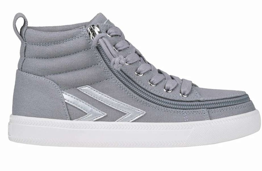 Styles For Kids * | Billy Footwear Grey/Silver Billy Cs Sneaker High Tops