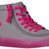 Styles For Kids * | Billy Footwear Final Sale Grey/Pink Billy Classic Lace High Tops