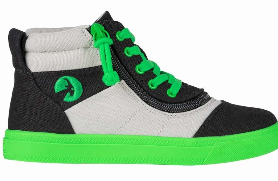 Styles For Kids * | Billy Footwear Final Sale Black/Green Billy Street Short Wrap High Tops