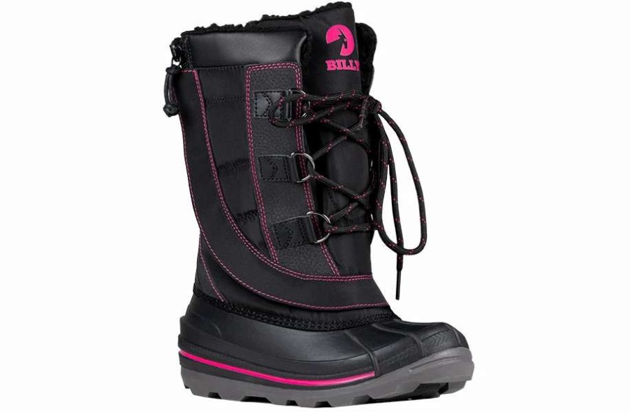 Styles For Kids * | Billy Footwear Black/Pink Billy Ice Winter Boots