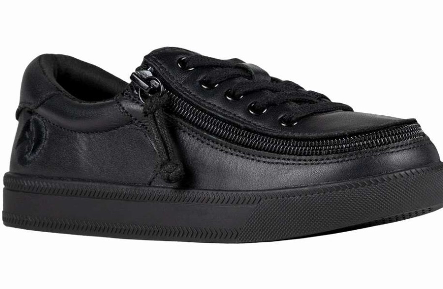 Styles For Kids * | Billy Footwear Black To The Floor Leather Billy Classic Lace Lows