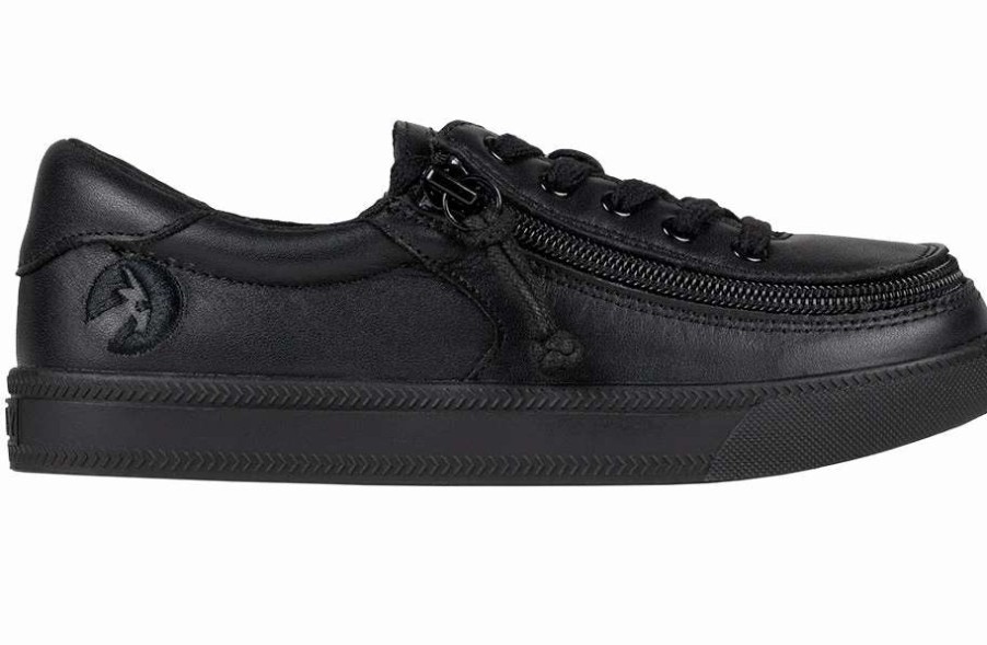 Styles For Kids * | Billy Footwear Black To The Floor Leather Billy Classic Lace Lows