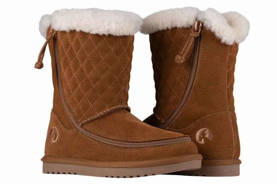 Styles For Kids * | Billy Footwear Final Sale Chestnut Billy Cozy Quilt Lux Boots