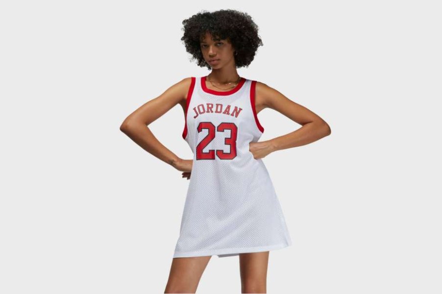 Wmns + Kids * | Wmns Jordan Heritage Dress (White/Red)