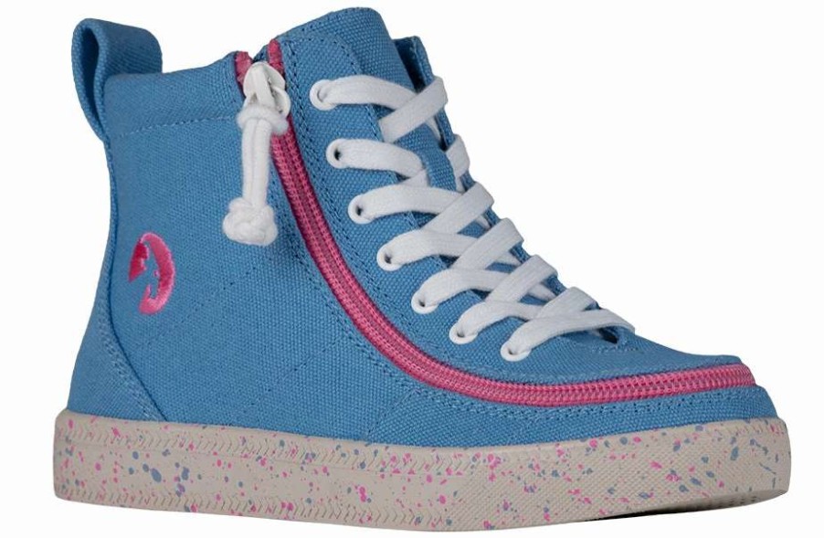 Styles For Kids * | Billy Footwear Final Sale Blue/Pink Speckle Billy Classic Lace High Tops