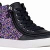 Styles For Kids * | Billy Footwear Black Fuchsia Glitz Billy Classic Lace High Tops