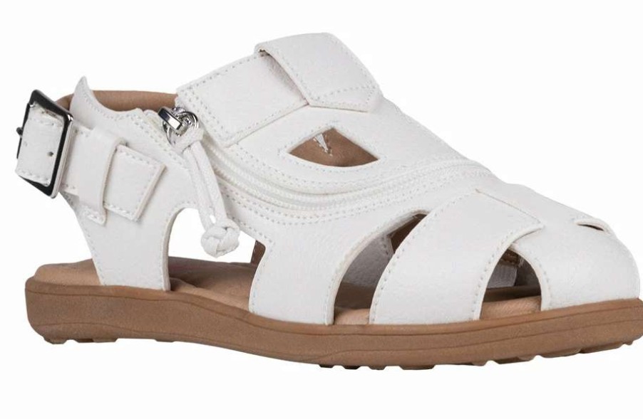 Styles For Kids * | Billy Footwear Final Sale White Billy Sandals