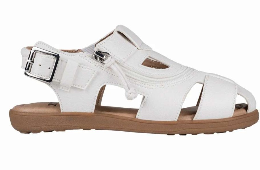 Styles For Kids * | Billy Footwear Final Sale White Billy Sandals