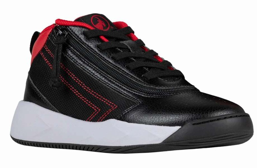 Styles For Kids * | Billy Footwear Final Sale Black/Red Billy Sport Hoop Athletic Sneakers