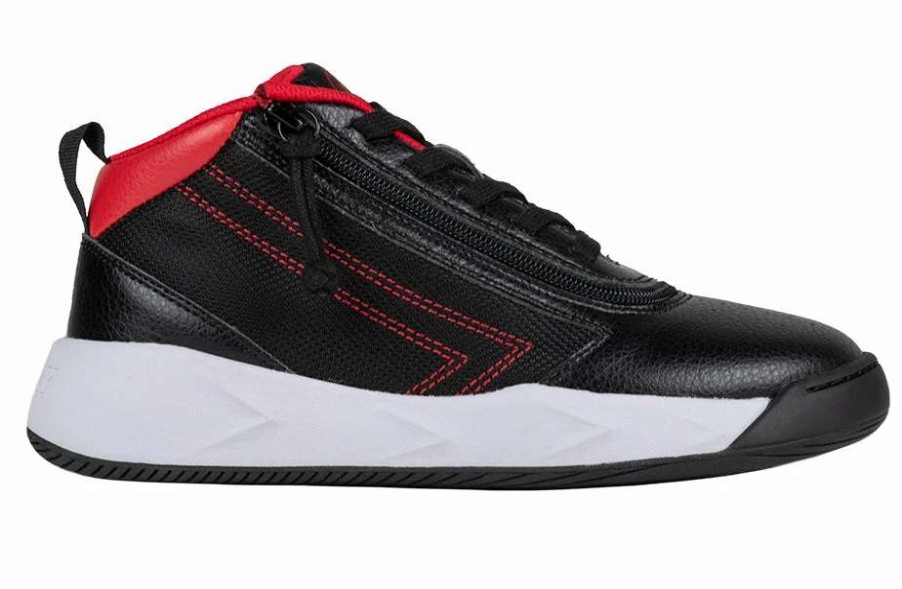 Styles For Kids * | Billy Footwear Final Sale Black/Red Billy Sport Hoop Athletic Sneakers