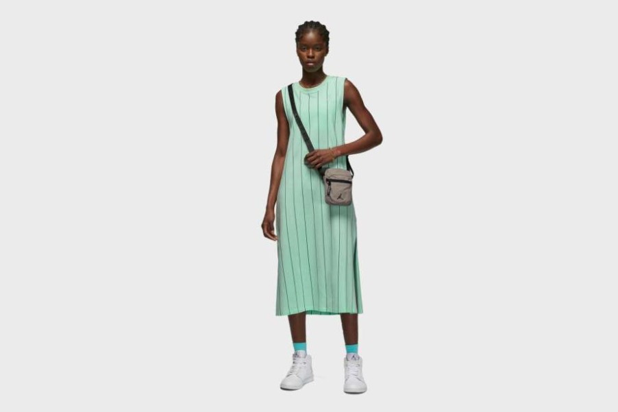 Wmns + Kids * | Wmns Jordan Heritage Dress (Mint/Navy Blue)