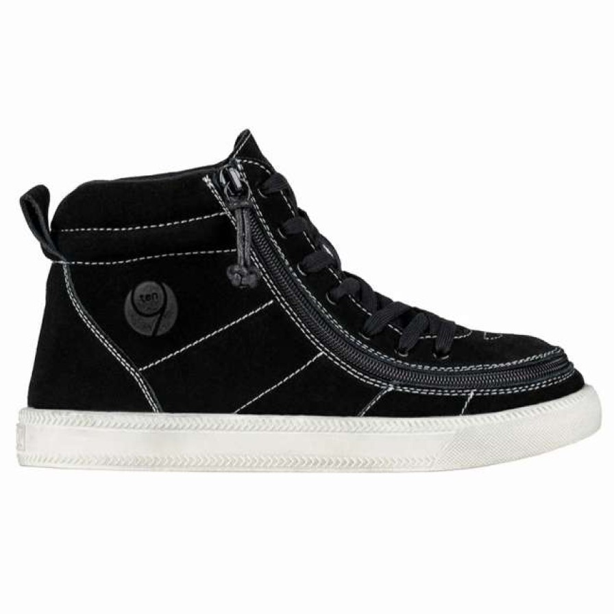 Styles For Kids * | Billy Footwear Black Suede Billy Ten9 Street High Tops